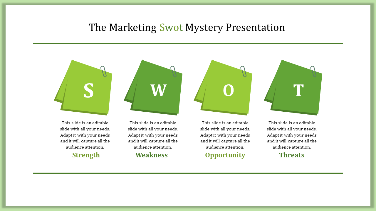 SWOT Analysis PowerPoint Slide PPT For Presentation